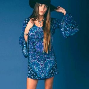 Kiss The Sky Bell Sleeve Mini (xs)